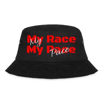 My Race my Pace - für dunkle Shirts - Bucket Hat - Schwarz - Vorne