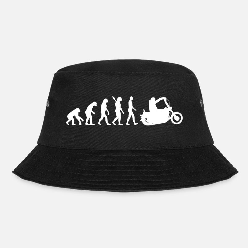 Chopper - Evolution des Menschen, Darwin - Bucket Hat - Schwarz