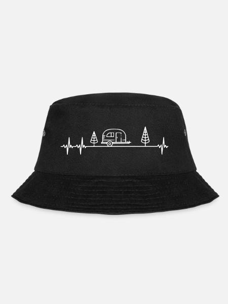 CAMPER - Wohnwagen - Heartbeat - Bucket Hat - Schwarz