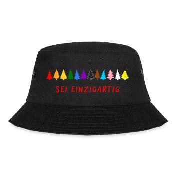 Sei einzigartig! LGBTQ - Bucket Hat - Schwarz - Vorne - Lela (165cm)