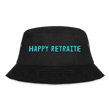 RUHESTAND. RUHESTAND. PENSIONIERT. RUHESTAND. BESTER - Bucket Hat - Schwarz - Vorne - Lela (165cm)
