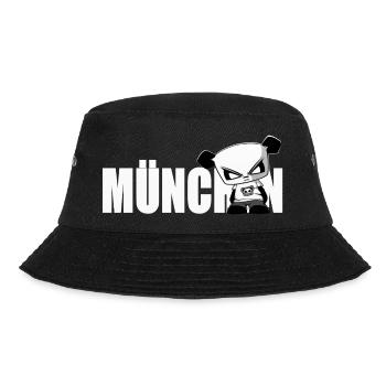 München mit Panda. lustiges Shirt, Tasse, Sticker - Bucket Hat - Schwarz - Vorne - Lela (165cm)