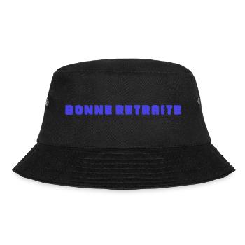 RUHESTAND. ALLES GUTE FÜR DEN RUHESTAND. ALLES GUTE FÜR DEN RUHESTAND - Bucket Hat - Schwarz - Vorne - Lela (165cm)