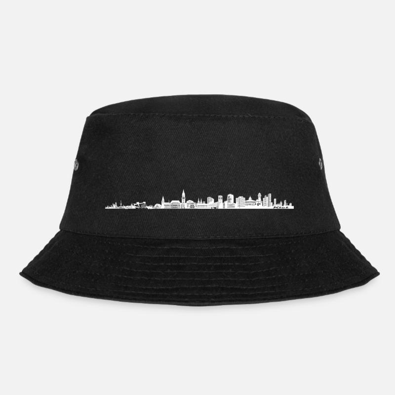 Kieler Skyline 2 by Constantin - Bucket Hat - Schwarz