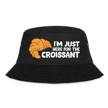 Croissant - I'm just here for the Croissant - Bucket Hat - Schwarz - Vorne - Lela (165cm)