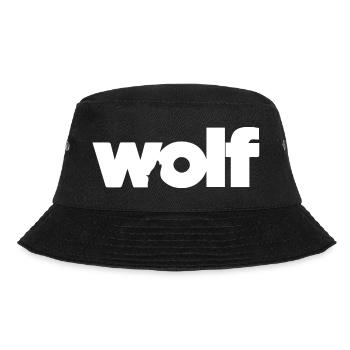 Wolf Logo original weißen Wolf - Bucket Hat - Schwarz - Vorne - Lela (165cm)