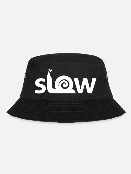 Slow - Langsam - Bucket Hat - Schwarz