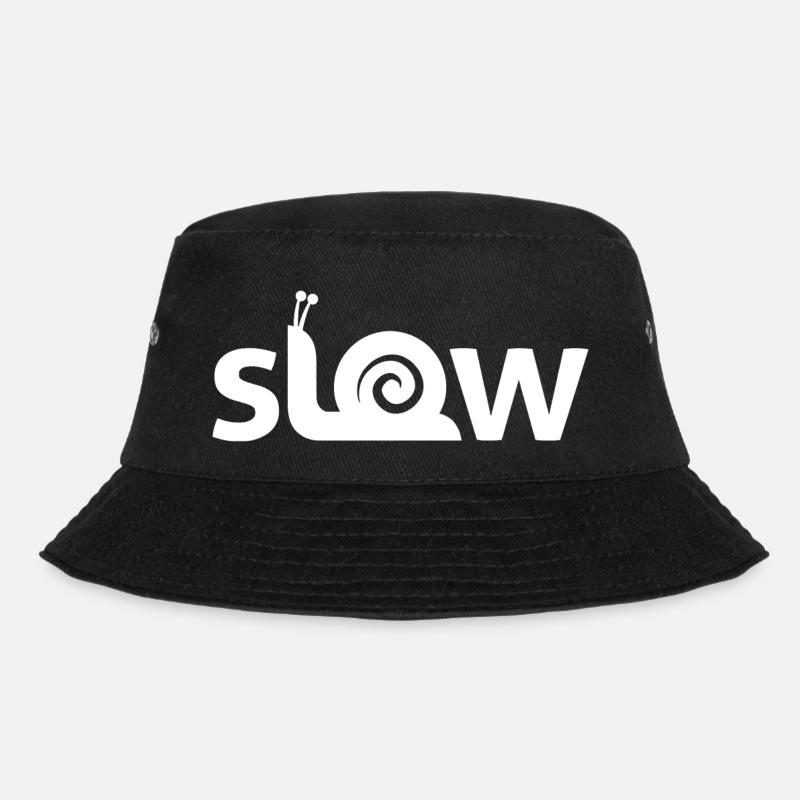 Slow - Langsam - Bucket Hat - Schwarz
