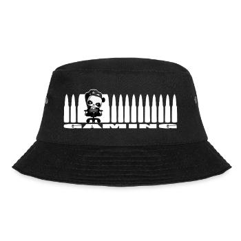 cool Gaming Panda Nerd Cartridges Shooter Gamer - Bucket Hat - black - Front - Lela (165cm)