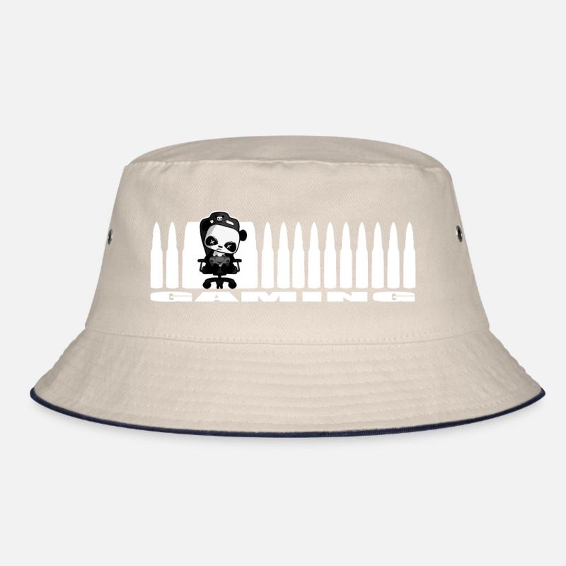 cooler Gaming Panda Nerd Patronen Shooter Gamer Bucket Hat