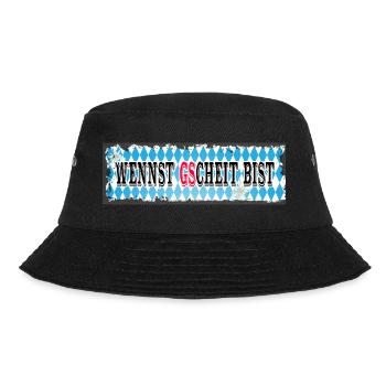 GS Abenteuer Boxer Motorrad bayrischer Spruch - Bucket Hat - Schwarz - Vorne - Lela (165cm)