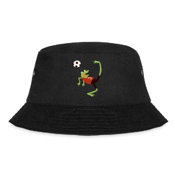 Fussballfrosch - Bucket Hat - Schwarz - Vorne - Lela (165cm)