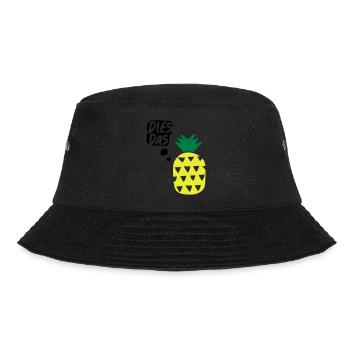 Dies, das, Ananas! Tasse - Bucket Hat - Schwarz - Vorne - Lela (165cm)