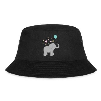 Elefant - Bucket Hat - Schwarz - Vorne - Lela (165cm)