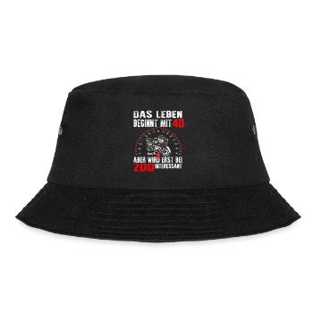 Geburtstag Superbike · 40 Jahre · Shirt · Tacho - Bucket Hat - Schwarz - Vorne - Lela (165cm)