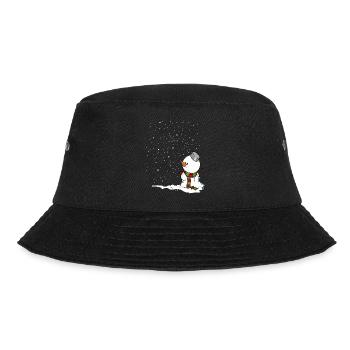 Schneemann im Schnee. - Bucket Hat - Schwarz - Vorne - Lela (165cm)
