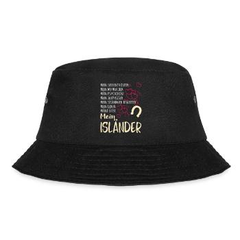 ISLÄNDER - mein - Bucket Hat - Schwarz - Vorne - Lela (165cm)