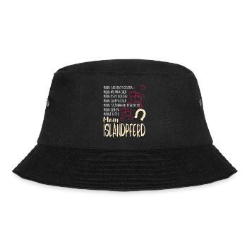 ISLANDPFERD - mein - Bucket Hat - Schwarz - Vorne - Lela (165cm)
