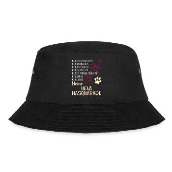 NEVA-MASQUARADE -Katze - Bucket Hat - Schwarz - Vorne - Lela (165cm)