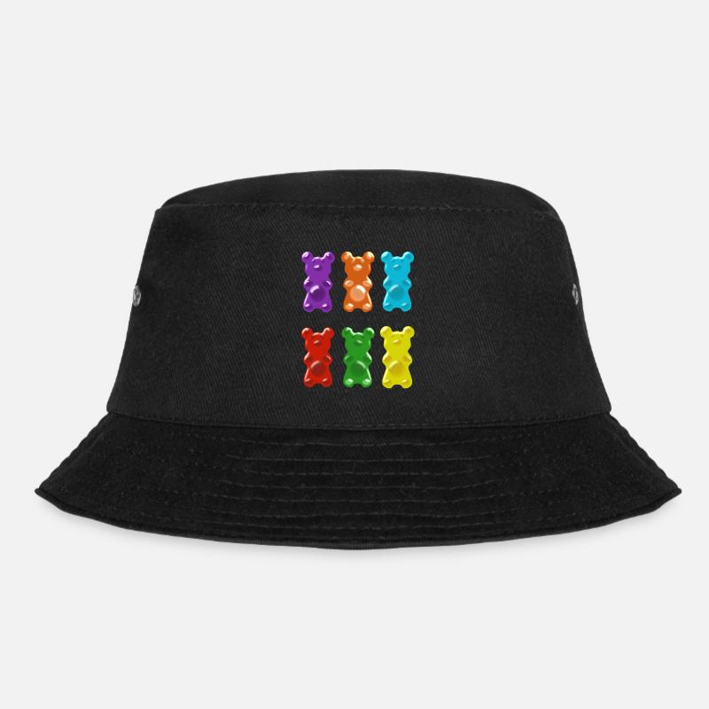 gummibärchen,bärchen,süß - Bucket Hat - Schwarz