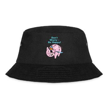 Pirat Schwein - Bucket Hat - Schwarz - Vorne - Lela (165cm)