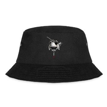 Sketchy Bird # 02 - Bucket Hat - black - Front - Lela (165cm)