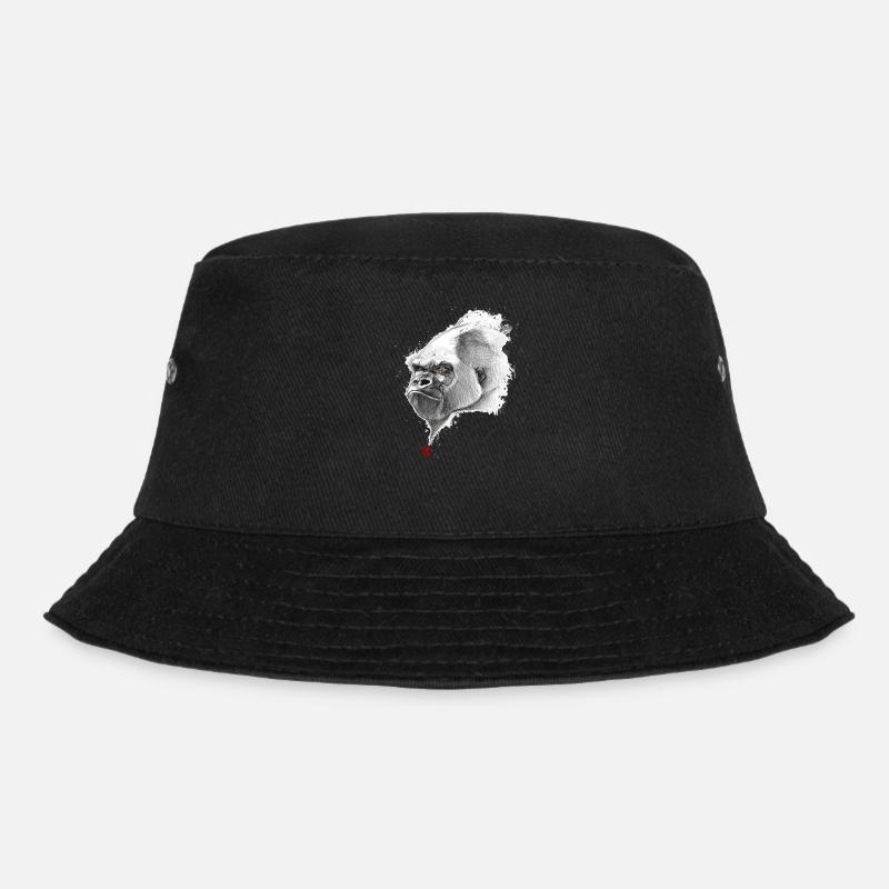 Sketchy Gorilla - Bucket Hat - black