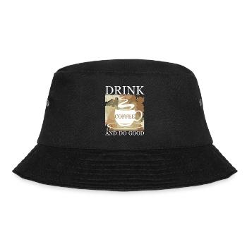 Kaffee - Bucket Hat - Schwarz - Vorne - Lela (165cm)