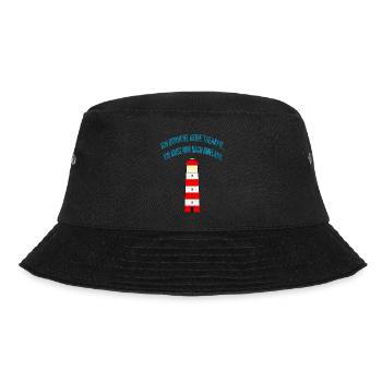 Therapie? - Ich muss nur nach Ameland. - Bucket Hat - Schwarz - Vorne - Lela (165cm)