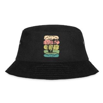 Kite Kiteboard Kiteboarding Kitesurf Gift - Bucket Hat - black - Front - Lela (165cm)