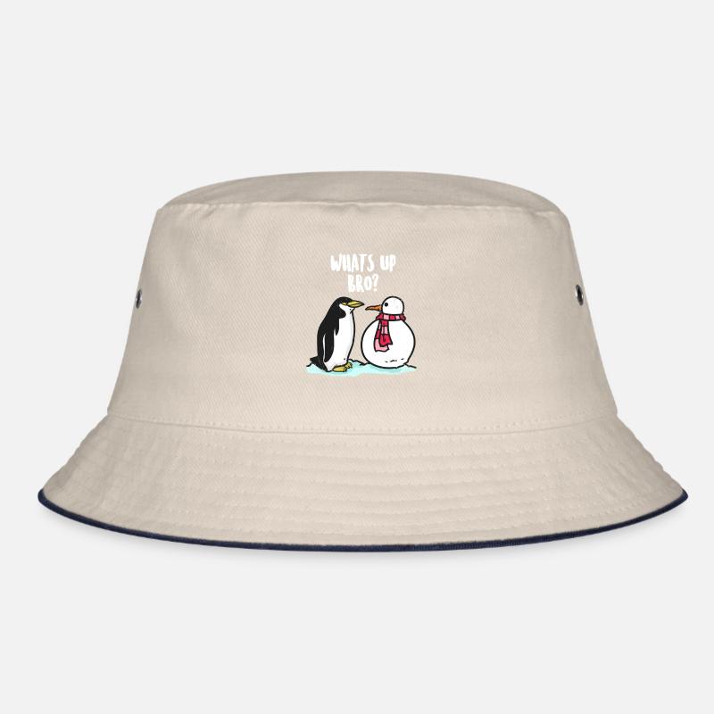 Penguin North Pole South Pole Gift Bucket Hat