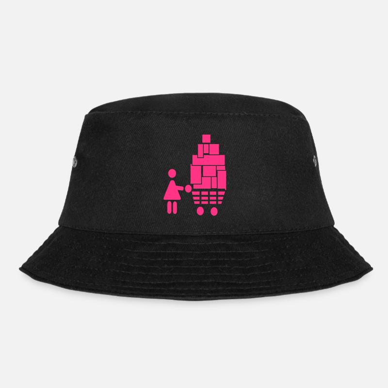 Geschenk Einkaufen vor Weihnachten Shopping - Bucket Hat - Schwarz