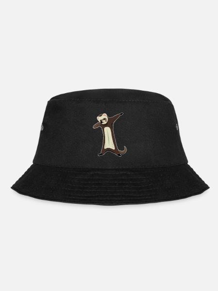 Ferret Dabbing Funny Pet Ferret - Bucket Hat - black