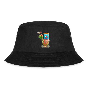 Robot in Love - Bucket Hat - Schwarz - Vorne - Lela (165cm)