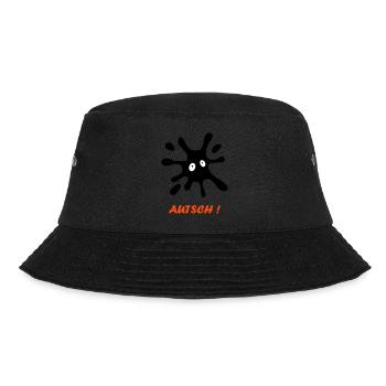 schwarzer Fleck mit Augen - Autsch - Bucket Hat - Schwarz - Vorne - Lela (165cm)