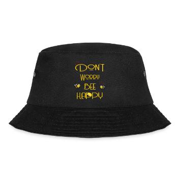 Don't worry bee happy gelb - Bucket Hat - Schwarz - Vorne - Lela (165cm)