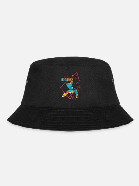 Bouldern Polygon - Bucket Hat - Schwarz