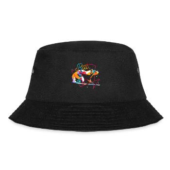 Ratte Polygon - Bucket Hat - Schwarz - Vorne - Lela (165cm)