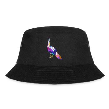 Peacock gift - Bucket Hat - black - Front - Lela (165cm)