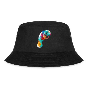 Seekuh Polygon - Bucket Hat - Schwarz - Vorne - Lela (165cm)