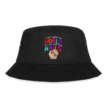 Nageltechnik Kosmetikerinnen - Bucket Hat - Schwarz - Vorne - Lela (165cm)