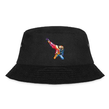 Gibbon Geschenk - Bucket Hat - Schwarz - Vorne - Lela (165cm)