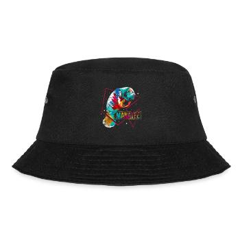 Seekuh Polygon - Bucket Hat - Schwarz - Vorne - Lela (165cm)