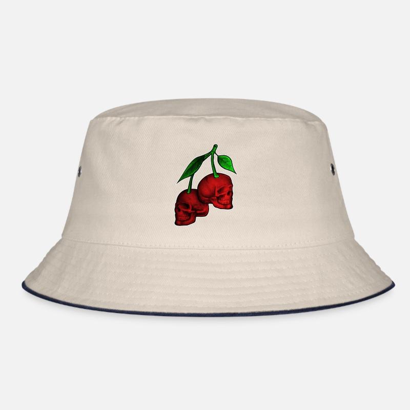 Kirsche Totenkopf Schädel Skull Cherry Bucket Hat