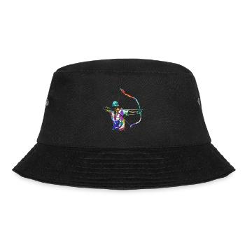 Bogenschießen Geschenk - Bucket Hat - Schwarz - Vorne - Lela (165cm)