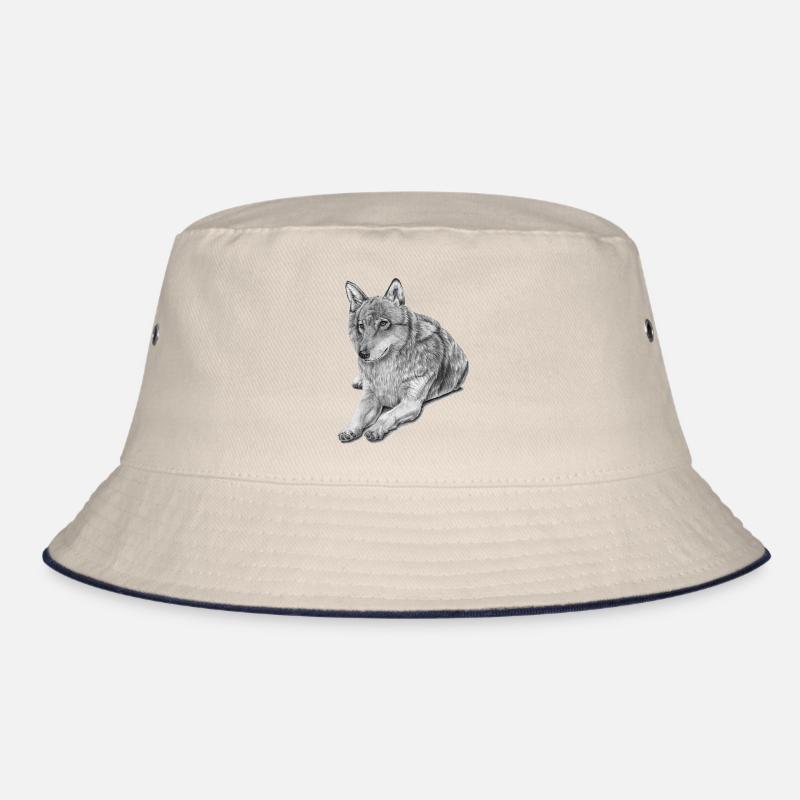 Grey Wolf Bucket Hat