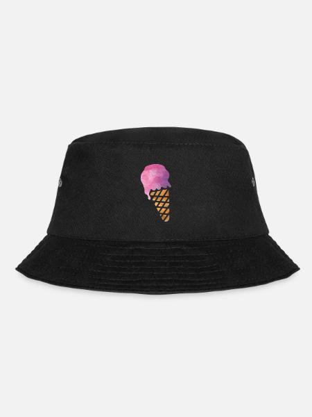 Eiscreme - Bucket Hat - Schwarz