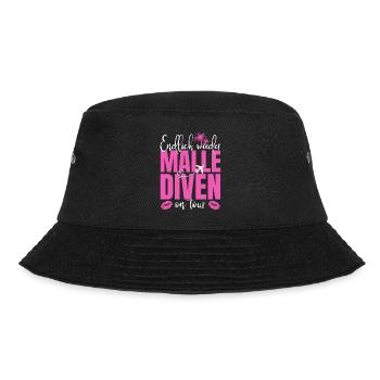 Mallorca Spruch Endlich Wieder Malle Diven On Tour - Bucket Hat - Schwarz - Vorne - Lela (165cm)