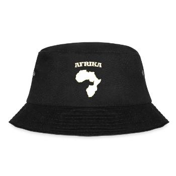Afrika Silhouette mit Goldrand Afrika Africa  - Bucket Hat - Schwarz - Vorne - Lela (165cm)