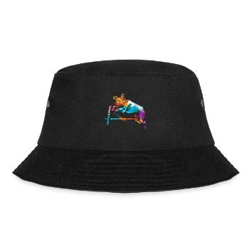 Hunde Agility Geschenk - Bucket Hat - Schwarz - Vorne - Lela (165cm)